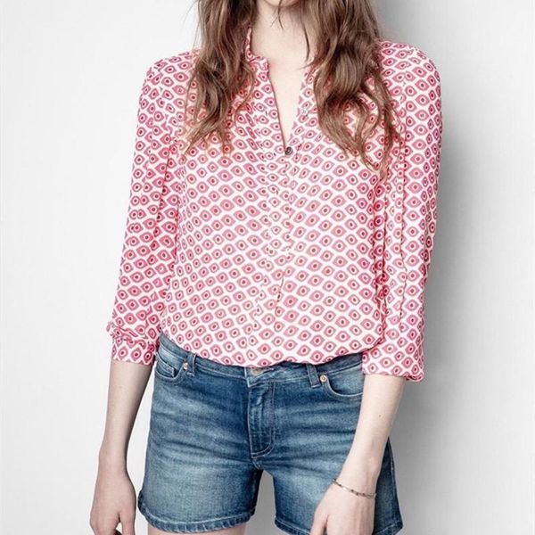 women's blouses & shirts blouse pink wintry print long sleeve turn-down collar loose single breasted office ladies wear viscose and, White
women's blouses & shirts blouse pink wintry print long sleeve turn-down collar loose single breasted office ladies wear viscose and, White