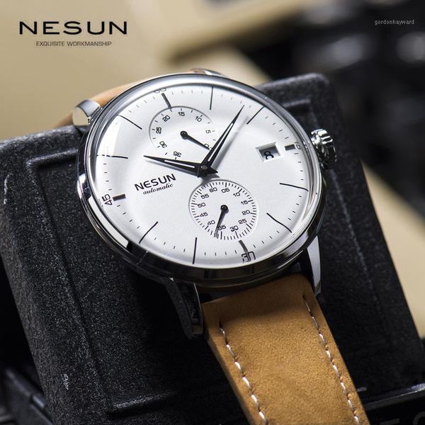 switzerland men mechanical wristwatches nesun automatic watch datejust fashion clock man gift relogio masculino, Slivery;brown
switzerland men mechanical wristwatches nesun automatic watch datejust fashion clock man gift relogio masculino, Slivery;brown