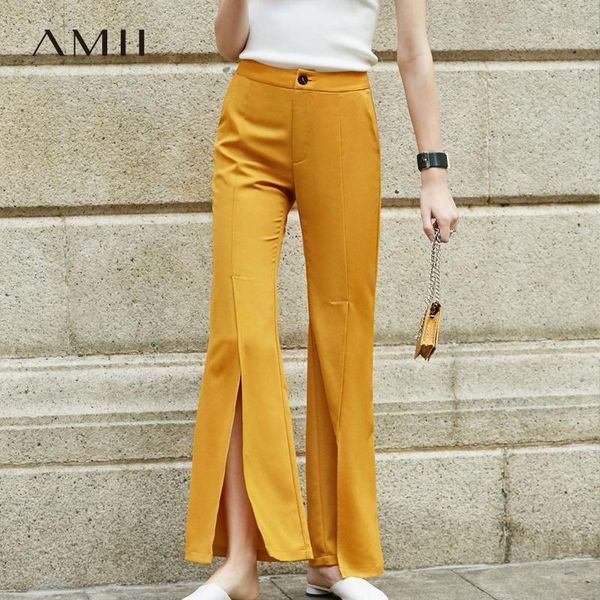 women's pants & capris amii minimalist flared trousers summer women solid slim split female long 11930092, Black;white
women's pants & capris amii minimalist flared trousers summer women solid slim split female long 11930092, Black;white