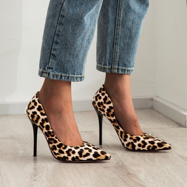 dress shoes leopard print high heels women's pumps fashion pointed toe party woman big size 34-43, Black
dress shoes leopard print high heels women's pumps fashion pointed toe party woman big size 34-43, Black