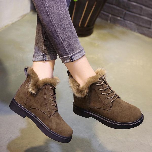 boots 2021 winter snow women shoes warm plush platform lace-up ladies flock fur ankle for, Black
boots 2021 winter snow women shoes warm plush platform lace-up ladies flock fur ankle for, Black