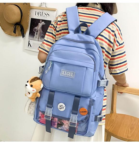 backpack b3374 - leisure multi-function trend solid color large capacity
backpack b3374 - leisure multi-function trend solid color large capacity