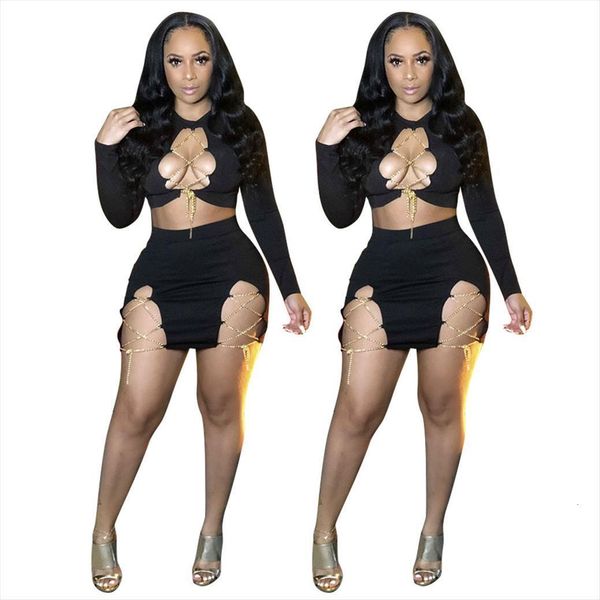 49a6658european and american fashion street womens tracksuits split chain nightclub two piece set outfits for women, Gray
49a6658european and american fashion street womens tracksuits split chain nightclub two piece set outfits for women, Gray