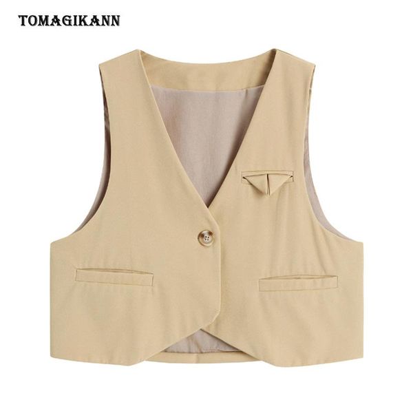 women's vests ol womens v neck short style sleeveless khaki ladies blazer vest 2021 autumn office business solid tank top, Black;white
women's vests ol womens v neck short style sleeveless khaki ladies blazer vest 2021 autumn office business solid tank top, Black;white