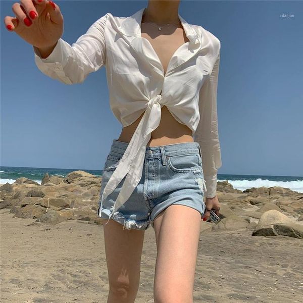 women's blouses & shirts t-shirt short lace-up shirt solid color cardigan lapel careful captain long-sleeved satin harajuku y2k, White
women's blouses & shirts t-shirt short lace-up shirt solid color cardigan lapel careful captain long-sleeved satin harajuku y2k, White