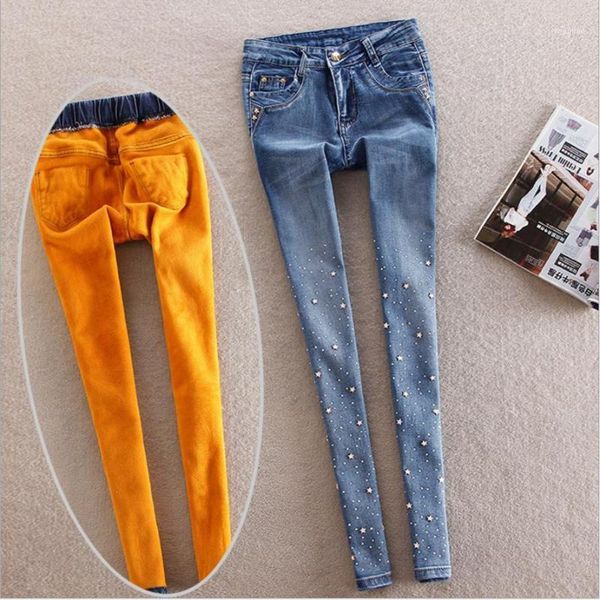 plus size 26-32 2021 autumn women mid waist jeans stretch diamond skinny pencil jeans1, Blue
plus size 26-32 2021 autumn women mid waist jeans stretch diamond skinny pencil jeans1, Blue