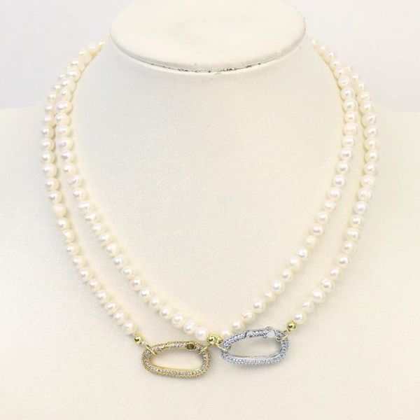 chains 3 strand 4-5mm pearls necklace handmade zircon clasp chain women gift jewelry 9887, Silver
chains 3 strand 4-5mm pearls necklace handmade zircon clasp chain women gift jewelry 9887, Silver