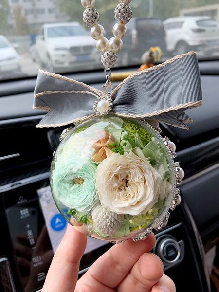 interior decorations original design hand-made double -sided immortal flower high end fashion ladies car rearview mirror ball pendant gift
interior decorations original design hand-made double -sided immortal flower high end fashion ladies car rearview mirror ball pendant gift