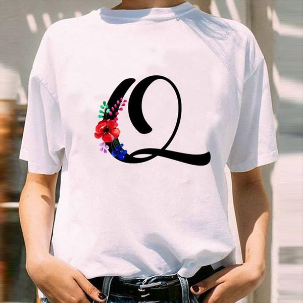 graphic printing style spring summer women t shirt letter fashion flower short sleeve lady print female clothes tees, White
graphic printing style spring summer women t shirt letter fashion flower short sleeve lady print female clothes tees, White