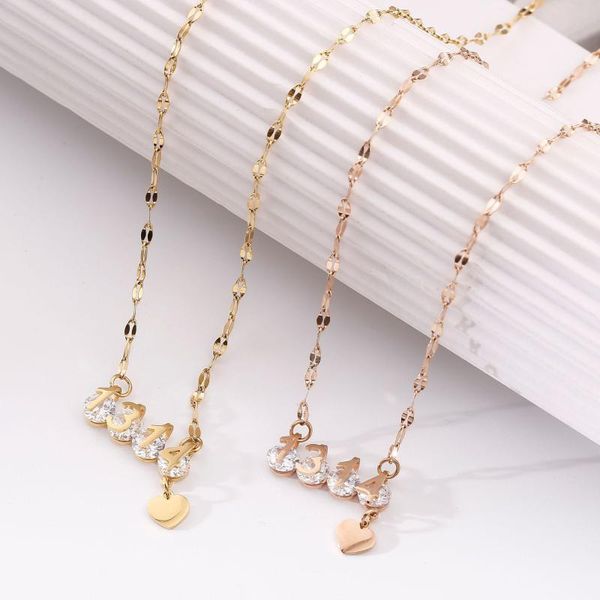 pendant necklaces gold plated stainless steel crystal number necklace women accessories, sparkling lip chain heart pendants jewelry, Silver
pendant necklaces gold plated stainless steel crystal number necklace women accessories, sparkling lip chain heart pendants jewelry, Silver