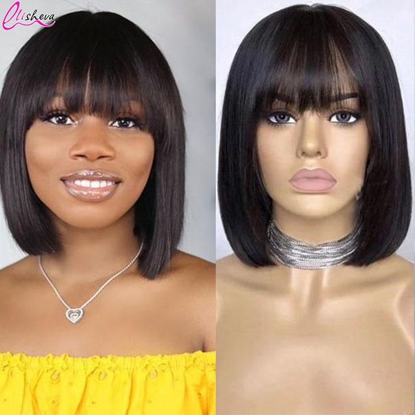 lace wigs short bob wig straight front human hair with bangs pre-plucked virgin remy brazilian glueless 150 density, Black;brown
lace wigs short bob wig straight front human hair with bangs pre-plucked virgin remy brazilian glueless 150 density, Black;brown
