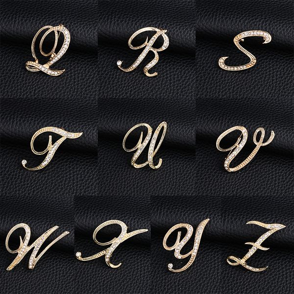 a-z letter cute brooch for women men rhinestones crystal silver color metal pins jewelry accessories christmas gift, Gray
a-z letter cute brooch for women men rhinestones crystal silver color metal pins jewelry accessories christmas gift, Gray