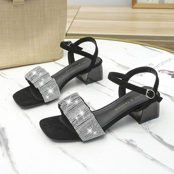 sandals women's shoes 2021 summer rhinestone open toe high-heeled thick heels fashion party redtrendy shoe female, Black
sandals women's shoes 2021 summer rhinestone open toe high-heeled thick heels fashion party redtrendy shoe female, Black