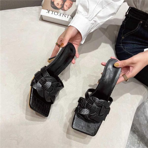 slippers women's pu cross braid shoes open toe square heels summer slides luxury mules plus size 35-41, Black
slippers women's pu cross braid shoes open toe square heels summer slides luxury mules plus size 35-41, Black