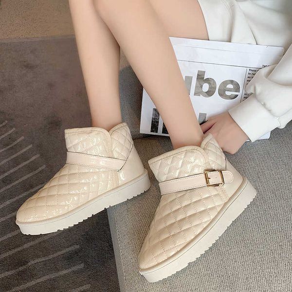 women's snow boots winter warm plush velvet thick-soled cotton shoes outdoor waterproof non-slip ladies nude boots ankle boots y1018, Black
women's snow boots winter warm plush velvet thick-soled cotton shoes outdoor waterproof non-slip ladies nude boots ankle boots y1018, Black