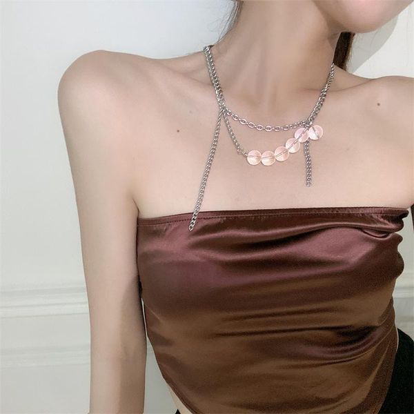 pendant necklaces minar korean japanese transparent resin beaded asymmetric necklace for women chunky chain statement jewellery, Silver
pendant necklaces minar korean japanese transparent resin beaded asymmetric necklace for women chunky chain statement jewellery, Silver