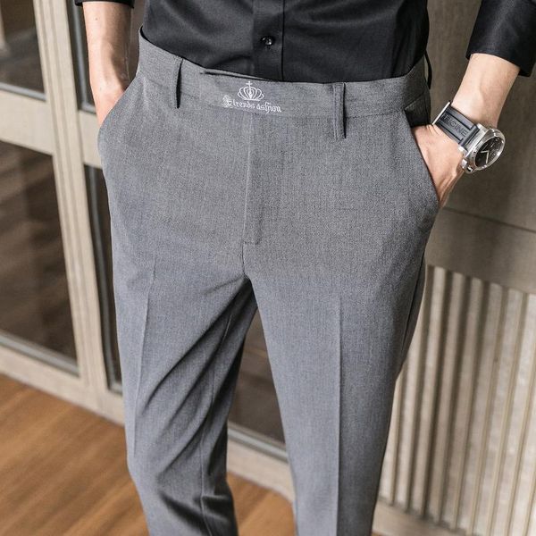 men's suits & blazers high-quality letter embroidery korean style small trousers, slim casual long pants, suit pants, White;black
men's suits & blazers high-quality letter embroidery korean style small trousers, slim casual long pants, suit pants, White;black