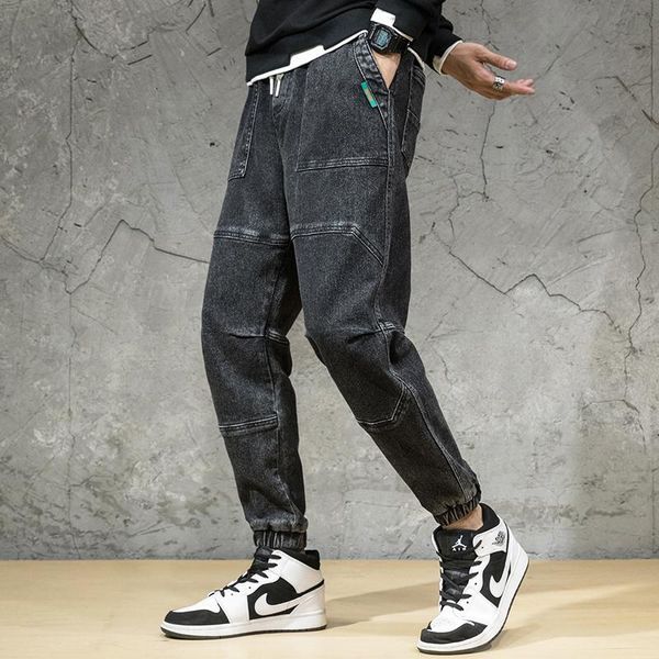 fashion streetwear ly designer jeans men loose fit spliced cargo pants black gray wide leg harem trousers hip hop joggers, Blue
fashion streetwear ly designer jeans men loose fit spliced cargo pants black gray wide leg harem trousers hip hop joggers, Blue
