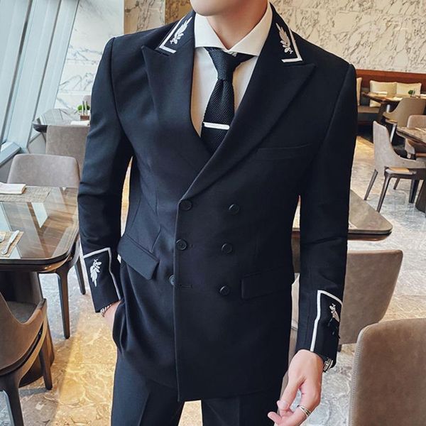 men's suits & blazers chaqueta hombre formal korean suit coat men's slim fit jacquard embroidery 2021 autumn blazer mens stylish, White;black
men's suits & blazers chaqueta hombre formal korean suit coat men's slim fit jacquard embroidery 2021 autumn blazer mens stylish, White;black