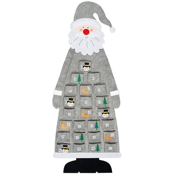 christmas decorations felt advent calendar wall hanging santa with pockets 24 days reusable gray
christmas decorations felt advent calendar wall hanging santa with pockets 24 days reusable gray