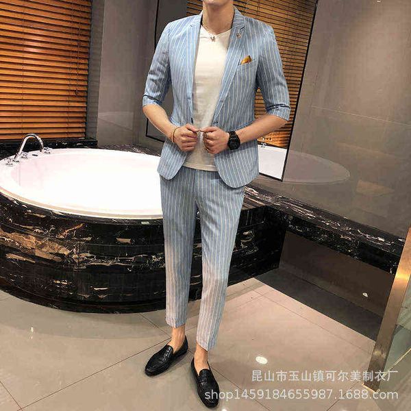 luxury men's suits blazers summer medium small slim korean suit set elastic pants men's casual thin seven sleeve coat, White;black
luxury men's suits blazers summer medium small slim korean suit set elastic pants men's casual thin seven sleeve coat, White;black