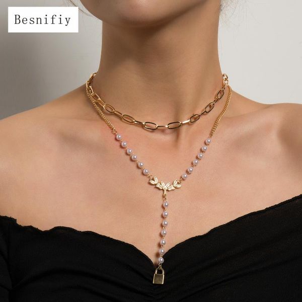 chains fashion elegant lady necklace women clavicle chain set pearl lock retro long pendant jewelry layered, Silver
chains fashion elegant lady necklace women clavicle chain set pearl lock retro long pendant jewelry layered, Silver