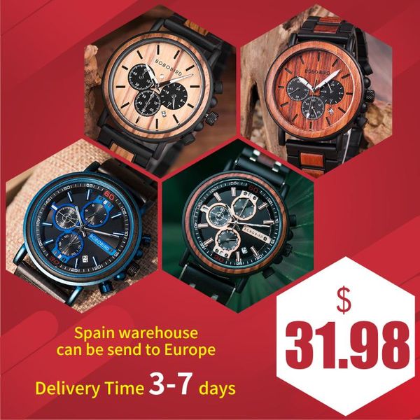 wristwatches bobo bird wooden men watch 2021 luxury stylish chronograph military quartz watches valentine's day gift relogio masculino, Slivery;brown
wristwatches bobo bird wooden men watch 2021 luxury stylish chronograph military quartz watches valentine's day gift relogio masculino, Slivery;brown