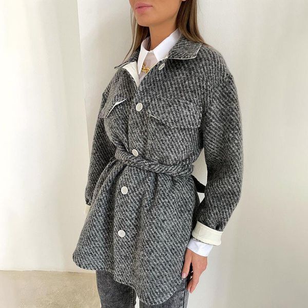 women's wool & blends yana fashion loose turn down collar coats women elegant casual single breasted jackets pockets tie belt ladies, Black
women's wool & blends yana fashion loose turn down collar coats women elegant casual single breasted jackets pockets tie belt ladies, Black