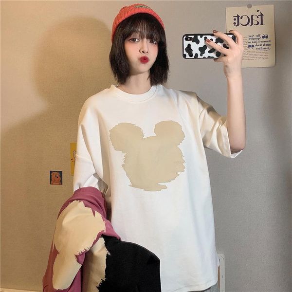 cartoon short-sleeved t-shirt women spring and summer 2021 loose large size simple casual women's, White
cartoon short-sleeved t-shirt women spring and summer 2021 loose large size simple casual women's, White