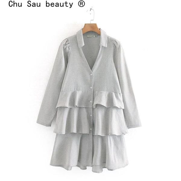 casual dresses chu sau beauty fashion blogger style vintage single breasted midi dress women chic laminated ruffles female, Black;gray
casual dresses chu sau beauty fashion blogger style vintage single breasted midi dress women chic laminated ruffles female, Black;gray