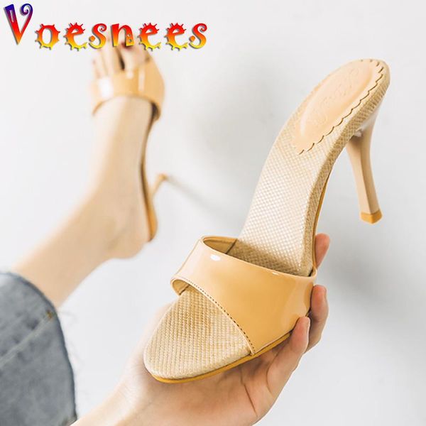 slippers voesnees 2021 women summer sandanls one word band sandal pure colour patent leather high-heels shoes black 
slippers voesnees 2021 women summer sandanls one word band sandal pure colour patent leather high-heels shoes black