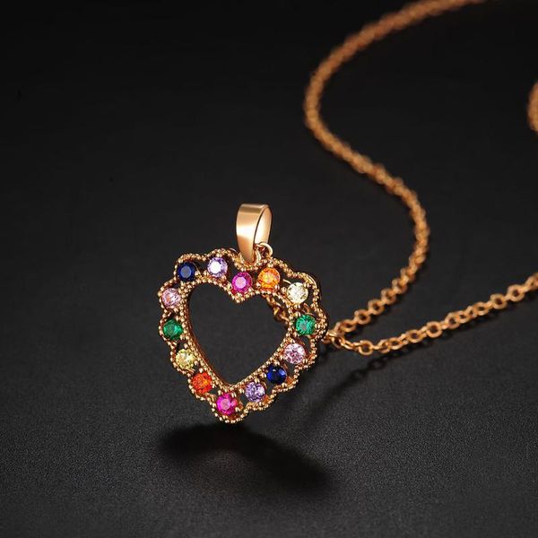 pendant necklaces rainbow heart necklace for women aesthetic korean zircon gold color choker chain neck jewelry gifts wholesale kcn235, Silver
pendant necklaces rainbow heart necklace for women aesthetic korean zircon gold color choker chain neck jewelry gifts wholesale kcn235, Silver