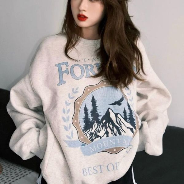 women's hoodies & sweatshirts ladies hoodie american street retro mountain print harajuku style autumn and winter plus velvet thick loo, Black
women's hoodies & sweatshirts ladies hoodie american street retro mountain print harajuku style autumn and winter plus velvet thick loo, Black