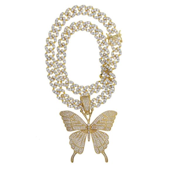 hip hop fashion charm butterfly pendant necklace cuban link chain paved 5a cubic zirconia for women iced out miami jewelry chains, Silver
hip hop fashion charm butterfly pendant necklace cuban link chain paved 5a cubic zirconia for women iced out miami jewelry chains, Silver