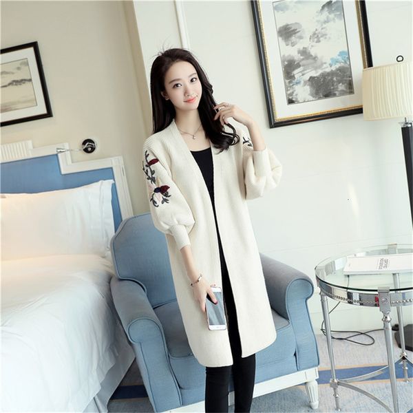 women's knits & tees autumn women long sweater cardigan coats fashion winter korean sleeve loose knitwear pull femme plus siz, White
women's knits & tees autumn women long sweater cardigan coats fashion winter korean sleeve loose knitwear pull femme plus siz, White