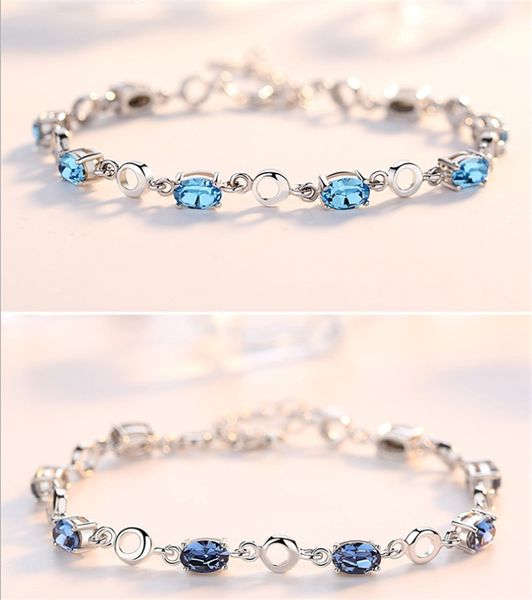 sea blue z bracelet s925 silver bracelet girl's crystal diamond bracelet princess engagement rings for women wedding jewelry wedding ac, Black
sea blue z bracelet s925 silver bracelet girl's crystal diamond bracelet princess engagement rings for women wedding jewelry wedding ac, Black