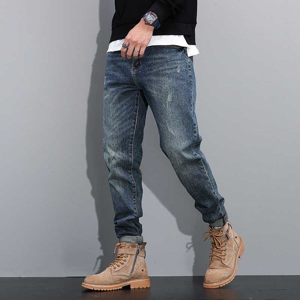 men's jeans ly vintage fashion retro blue elastic slim fit designer for japanese style denim harem pants 0hht
men's jeans ly vintage fashion retro blue elastic slim fit designer for japanese style denim harem pants 0hht