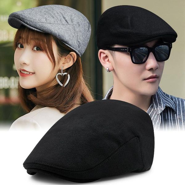 berets hat for men autumn and winter full sealing thick beret korean version woolen cap women outdoor leisure thermal forward, Blue;gray
berets hat for men autumn and winter full sealing thick beret korean version woolen cap women outdoor leisure thermal forward, Blue;gray