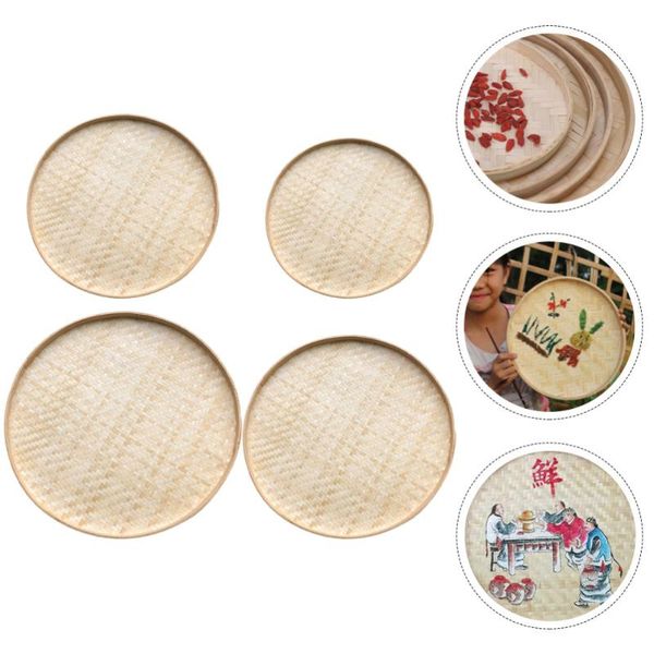 4pcs bamboo woven storage plate drawing craft for diy (bamboo) kitchen & organization
4pcs bamboo woven storage plate drawing craft for diy (bamboo) kitchen & organization