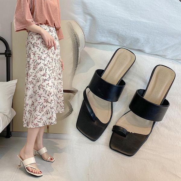 slippers 2021 design square toe thin high heel women sandals fashion slip on slides summer beach shoes ladies flip flop, Black
slippers 2021 design square toe thin high heel women sandals fashion slip on slides summer beach shoes ladies flip flop, Black
