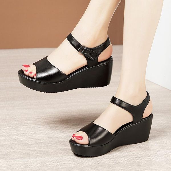 sandals for women summer wedges heel high platform ladies 2021 wild casual shoes, Black
sandals for women summer wedges heel high platform ladies 2021 wild casual shoes, Black