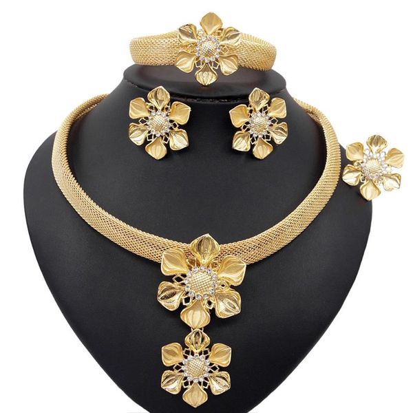 earrings & necklace yulaili trendy flowers pendant bracelet ring african jewelry sets nigerian wedding bridal gifts women jewelery, Silver
earrings & necklace yulaili trendy flowers pendant bracelet ring african jewelry sets nigerian wedding bridal gifts women jewelery, Silver