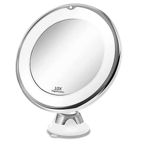 mirrors makeup mirror with lamp led fill light 10 times magnification suction cup folding three-color direct charge beauty
mirrors makeup mirror with lamp led fill light 10 times magnification suction cup folding three-color direct charge beauty
