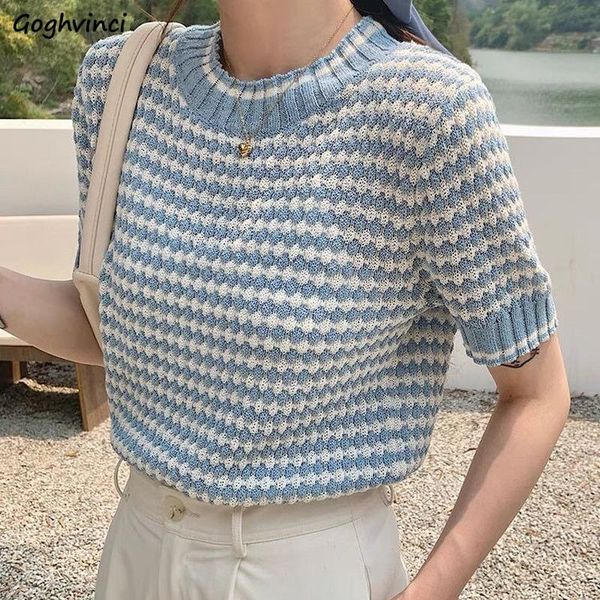 women's t-shirt plaid short sleeve t-shirts women gentle sweet students summer casual all-match korean style girls temperament knitted, White
women's t-shirt plaid short sleeve t-shirts women gentle sweet students summer casual all-match korean style girls temperament knitted, White