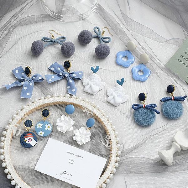 dangle & chandelier lovoacc multiple blue color angel flower bowknot drop earrings for women resin arcylic polka dot hanging sweet jewelry, Silver
dangle & chandelier lovoacc multiple blue color angel flower bowknot drop earrings for women resin arcylic polka dot hanging sweet jewelry, Silver