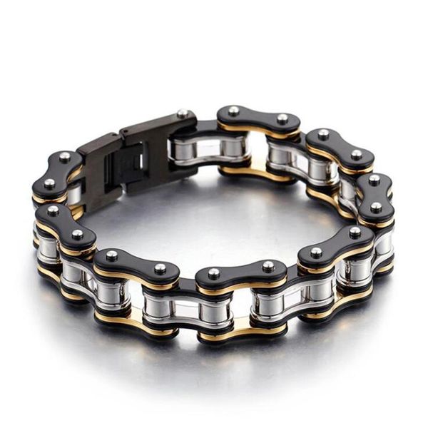link, chain punk black steel bicycle bike bracelets bangles hiphop 16mm men's gold stainless motorcycle biker bracelet jewelry
link, chain punk black steel bicycle bike bracelets bangles hiphop 16mm men's gold stainless motorcycle biker bracelet jewelry