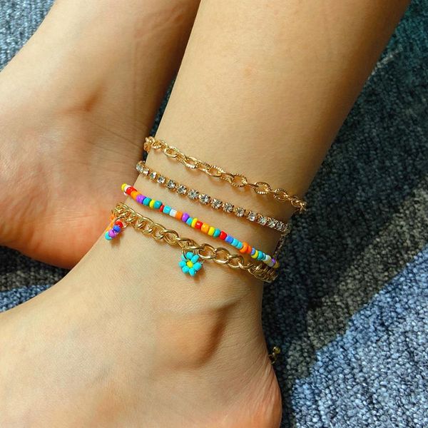 anklets 4pcs/set boho natural beads anklet for women gold color link chain bracelet flower tassel foot leg jewelry charm, Red;blue
anklets 4pcs/set boho natural beads anklet for women gold color link chain bracelet flower tassel foot leg jewelry charm, Red;blue