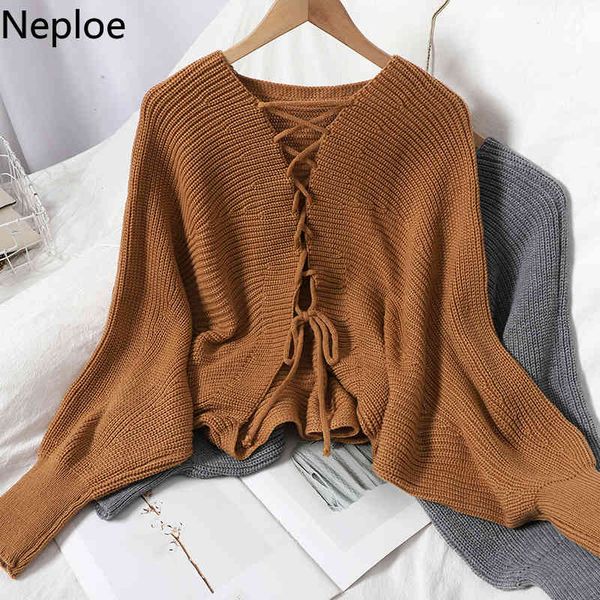 neploe hollow out lace up sweaters women blackless knitted pullovers fall clothes woman korean chic knitwear jumper 4g218 210422, White
neploe hollow out lace up sweaters women blackless knitted pullovers fall clothes woman korean chic knitwear jumper 4g218 210422, White