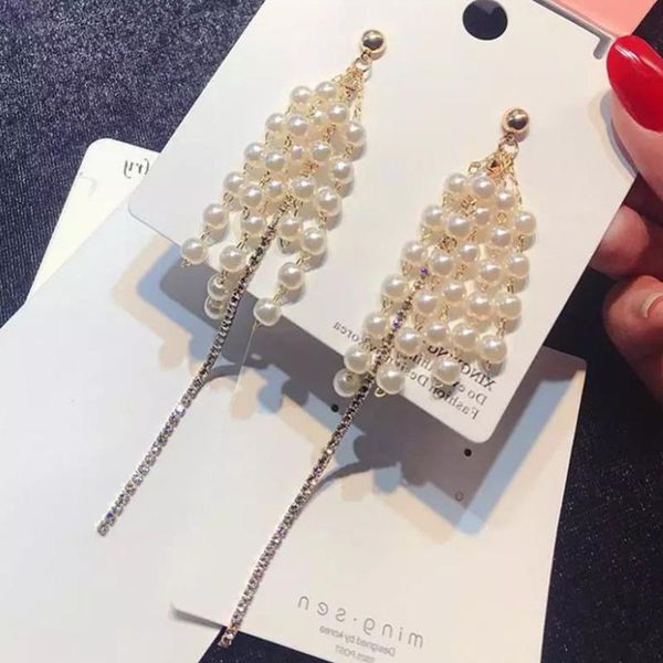 dangle & chandelier long pearl tassel earrings women exaggeration drop fashion arrival girl jewelry party gifts, Silver
dangle & chandelier long pearl tassel earrings women exaggeration drop fashion arrival girl jewelry party gifts, Silver