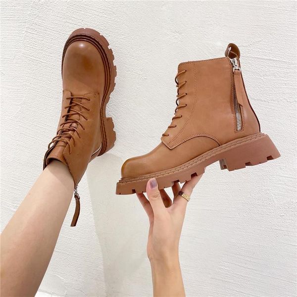 boots fonberry genuine leather lace up cross-tied women 2021 round toe ankle motorcycle shoes ladies botas mujer, Black
boots fonberry genuine leather lace up cross-tied women 2021 round toe ankle motorcycle shoes ladies botas mujer, Black